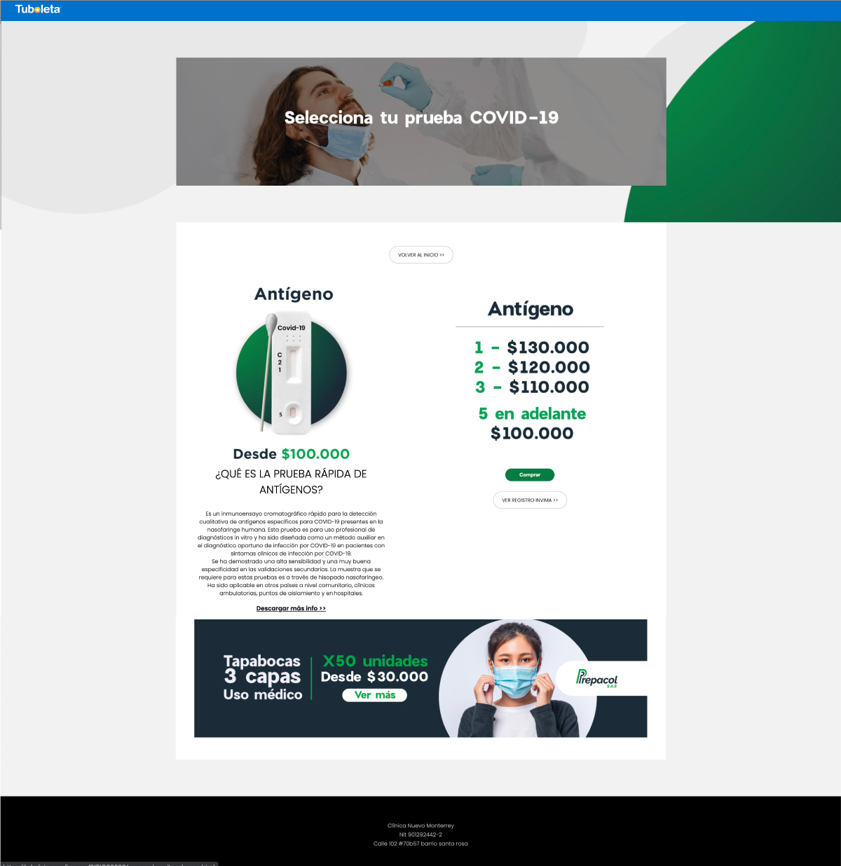 Aplicación 3 del proyecto Tuboleta Prepacol