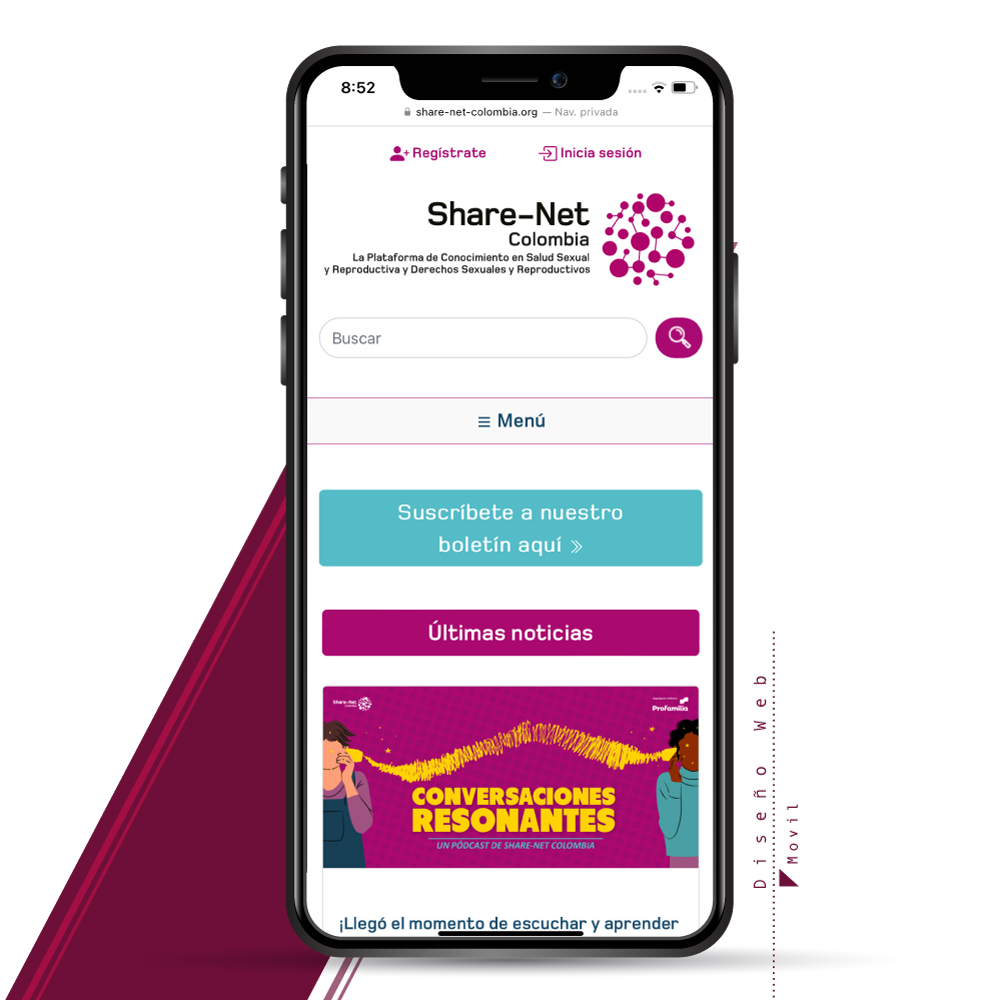 Vista del proyecto Share-Net
